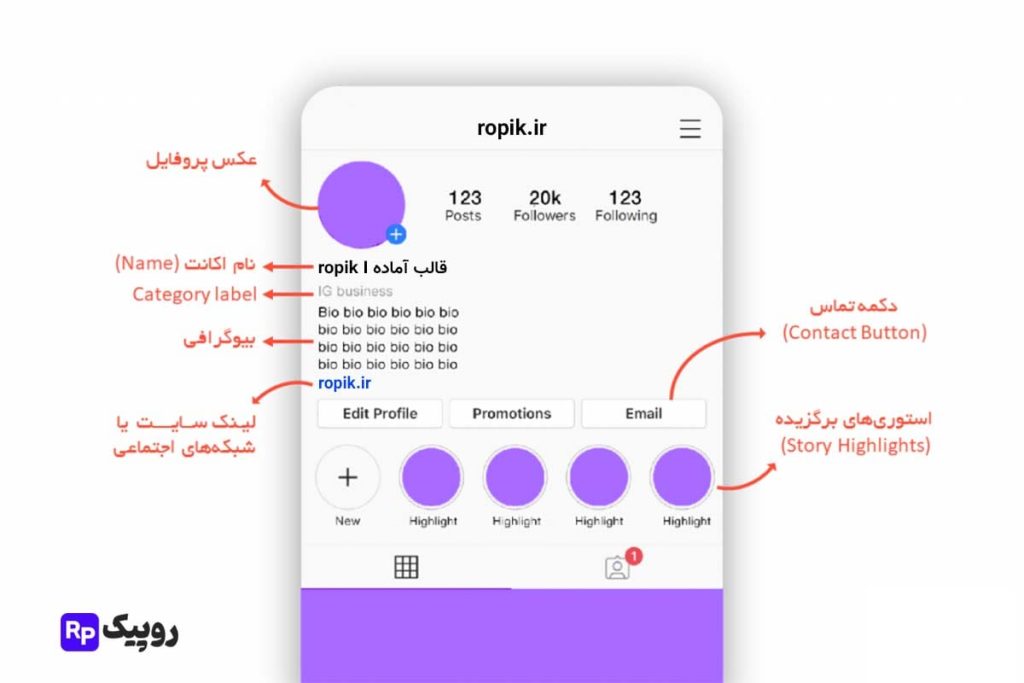 نوشتن بیو اینستاگرام